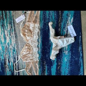 NWT Victoria Secrets x Love&Lemons bra and panty set